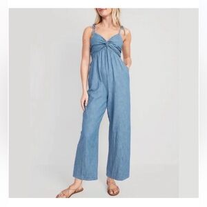 Old Navy Light Blue Denim Jumpsuit